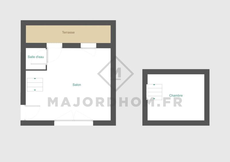 Appartement - 46 m² - 2 pièces