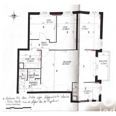 Appartement - 86 m² - 4 pièces