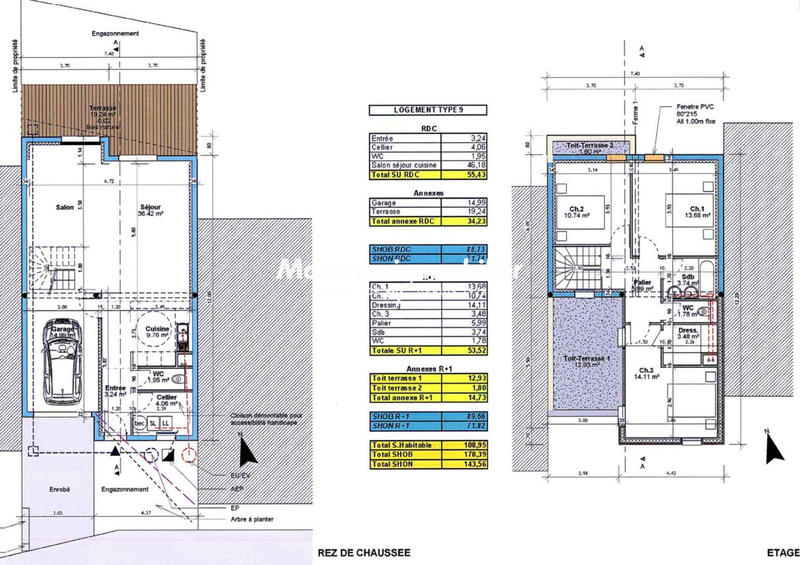Maison - 109 m² - 5 pièces