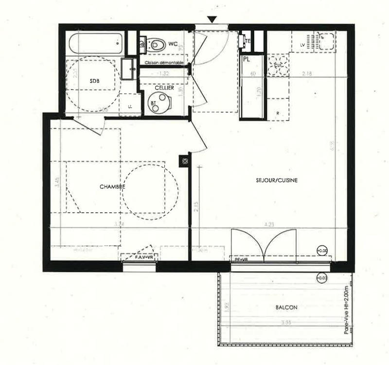 Appartement - 46 m² - 2 pièces