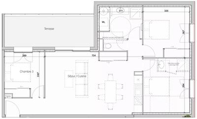Appartement - 80 m² - 4 pièces