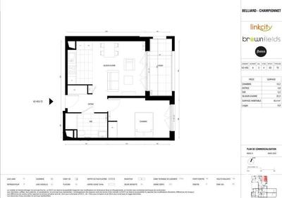 Appartement - 45 m² - 2 pièces