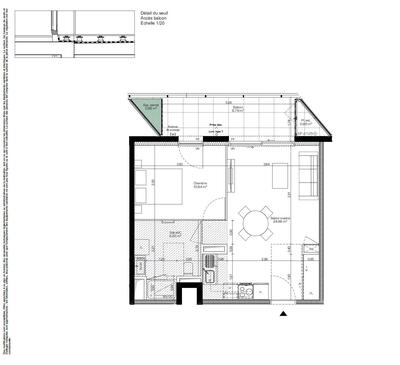 Appartement - 46 m² - 2 pièces