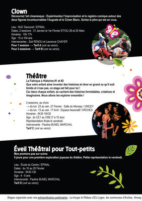 Stage Théâtre la Fabrique à Histoire