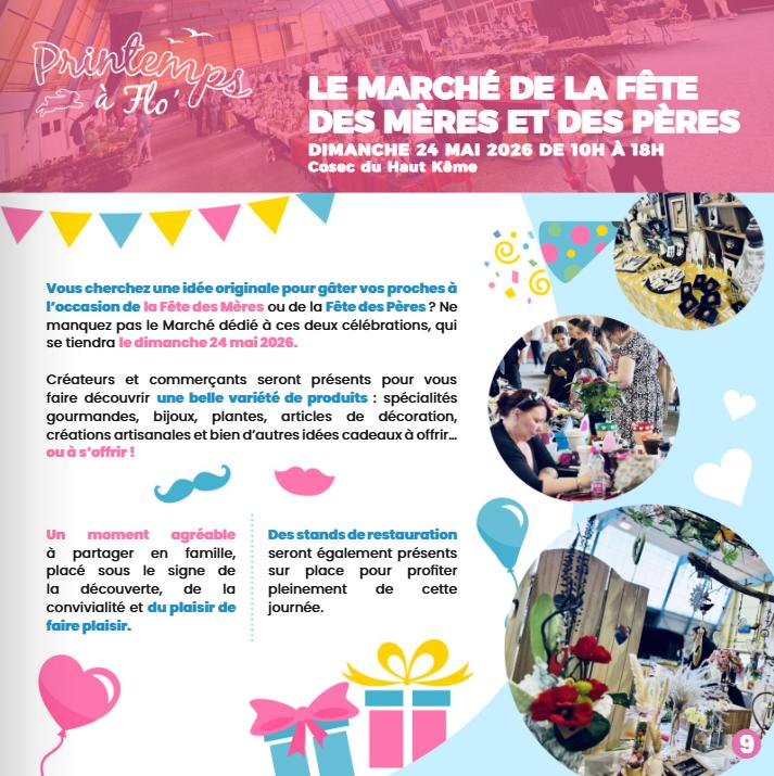 Le marché de la fête des mères et des pères