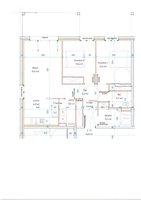 Appartement - 67 m² - 3 pièces