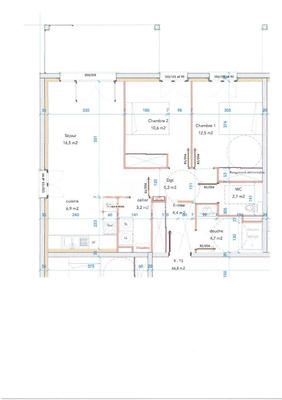 Appartement - 67 m² - 3 pièces