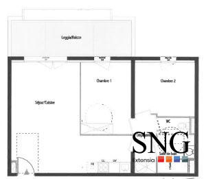 Appartement - 60 m² - 3 pièces