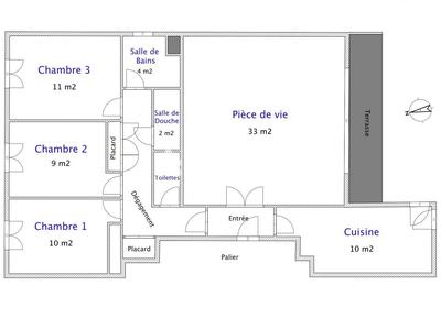 Appartement - 95 m² - 4 pièces