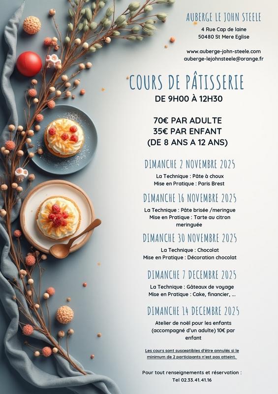 Cours de pâtisserie
