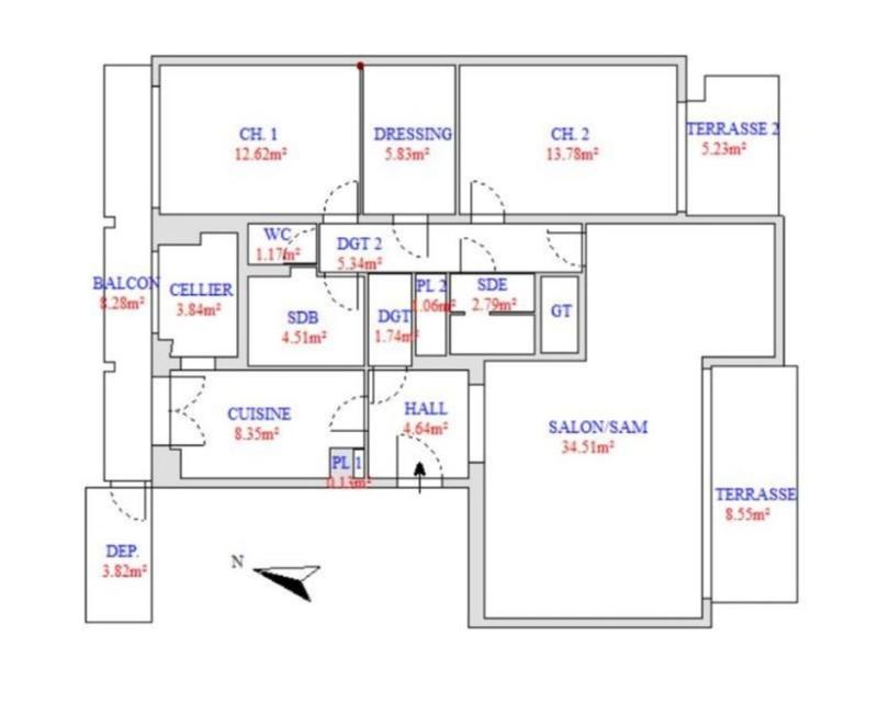 Appartement - 96 m² - 4 pièces