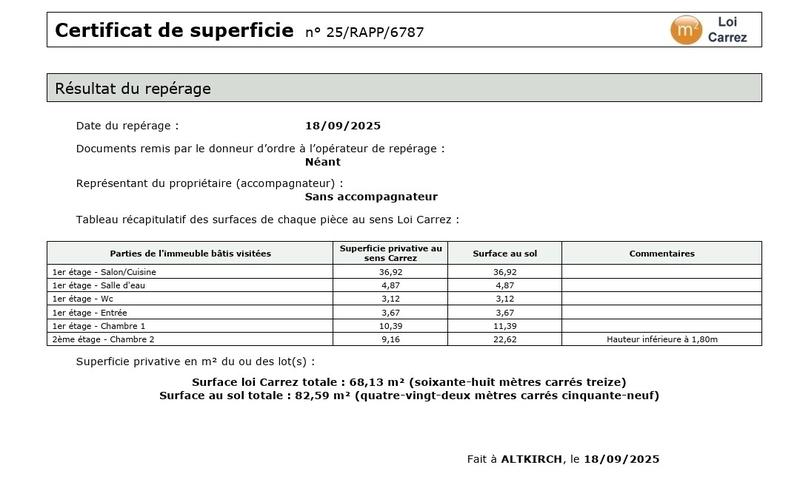 Appartement - 69 m² - 3 pièces