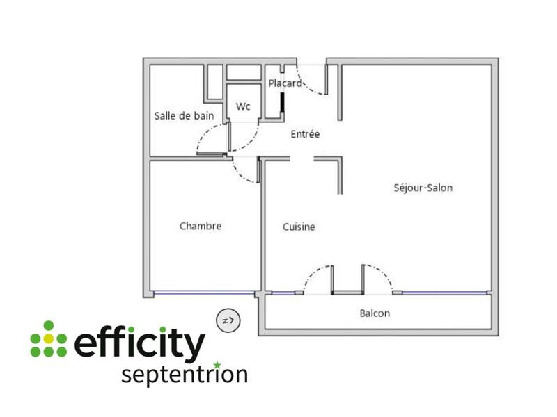Appartement - 50 m² - 2 pièces