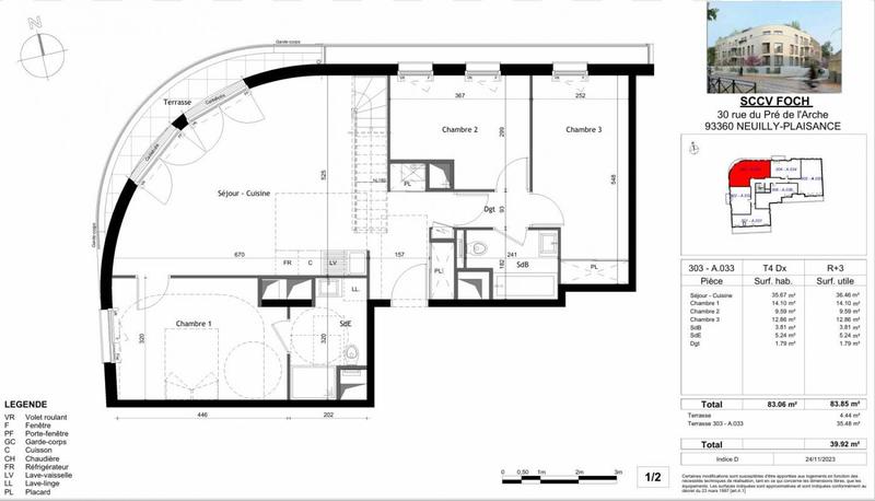 Appartement - 83 m² - 4 pièces