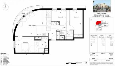 Appartement - 83 m² - 4 pièces