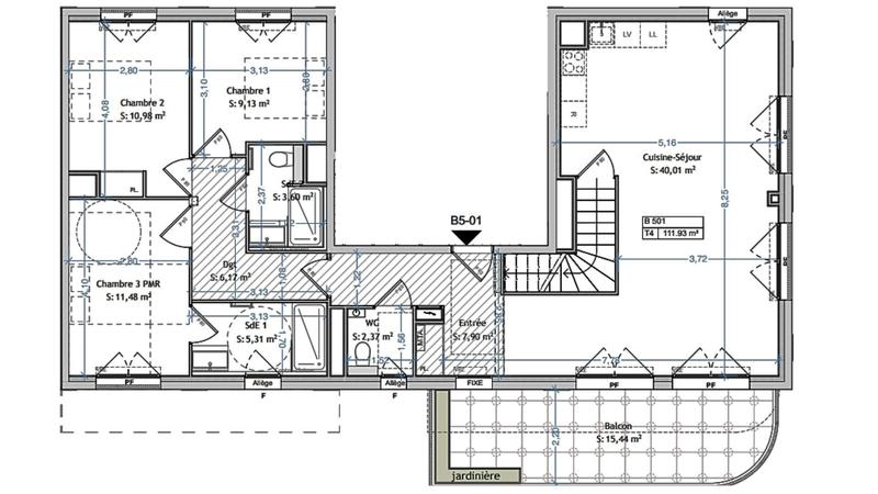 Appartement - 115 m² - 4 pièces