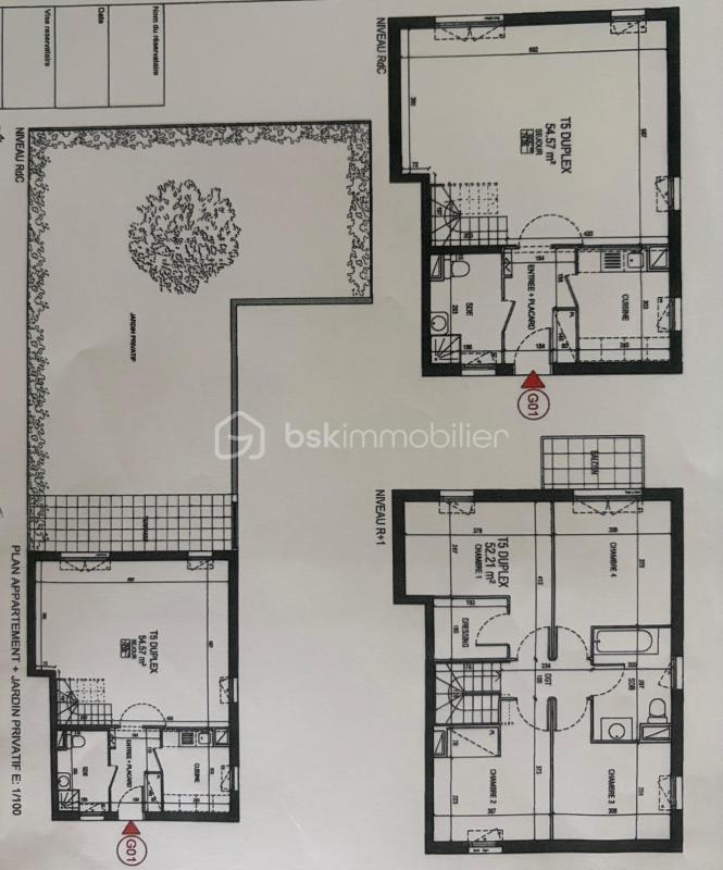 Duplex - 107 m² - 5 pièces