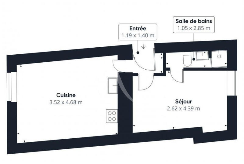 Appartement - 32 m² - 2 pièces