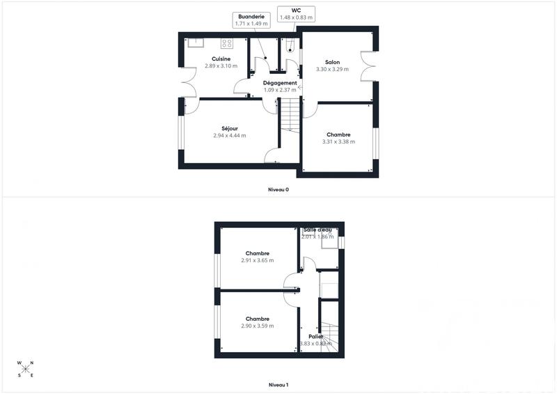 Maison de village - 79 m² - 4 pièces