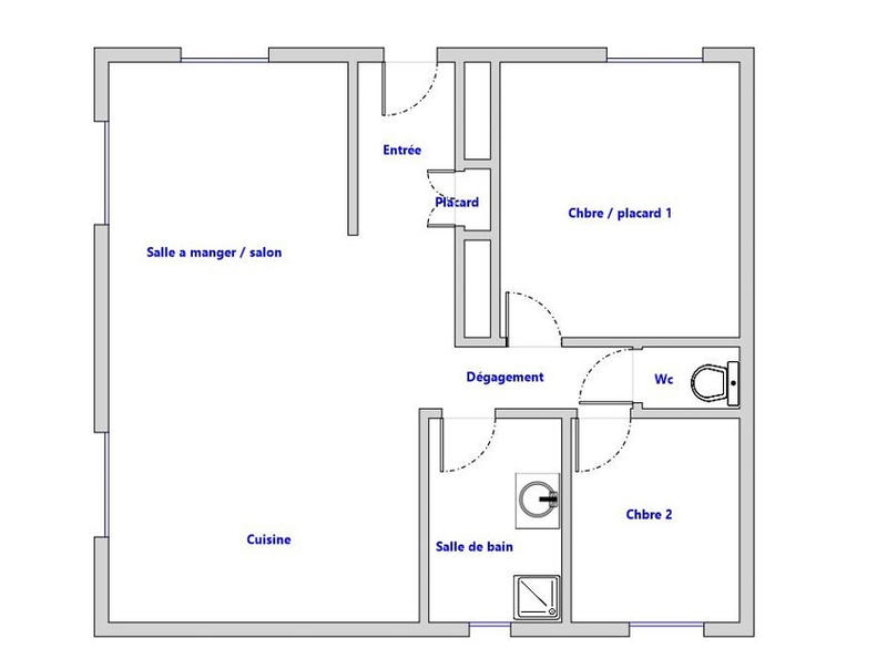Maison - 64 m² - 3 pièces