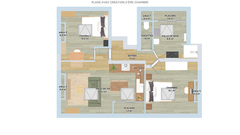 Appartement - 30 m² - 2 pièces