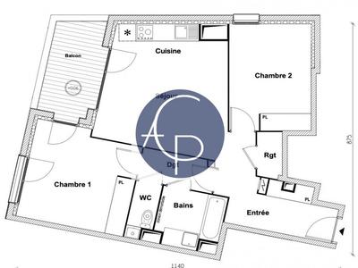 Appartement - 66 m² - 3 pièces