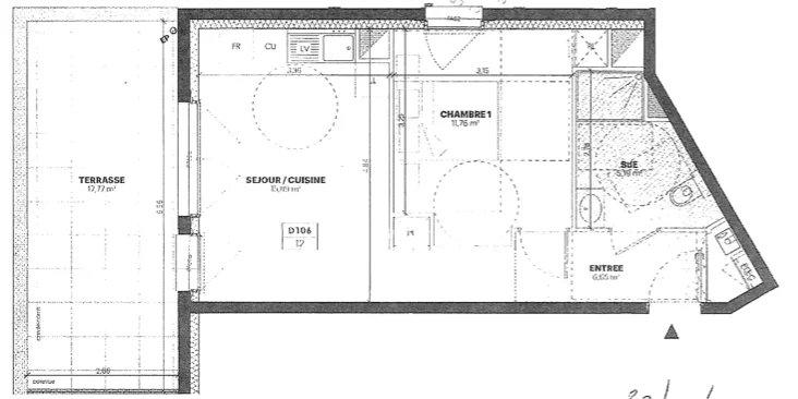 Appartement - 39 m² - 2 pièces