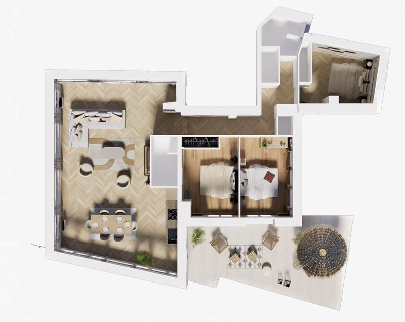 Appartement - 95 m² - 4 pièces