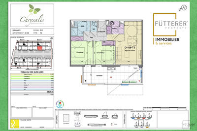 Appartement - 58 m² - 3 pièces
