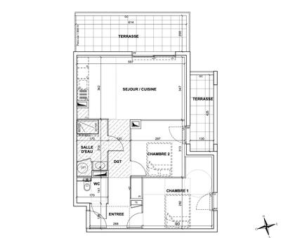 Appartement - 59 m² - 3 pièces