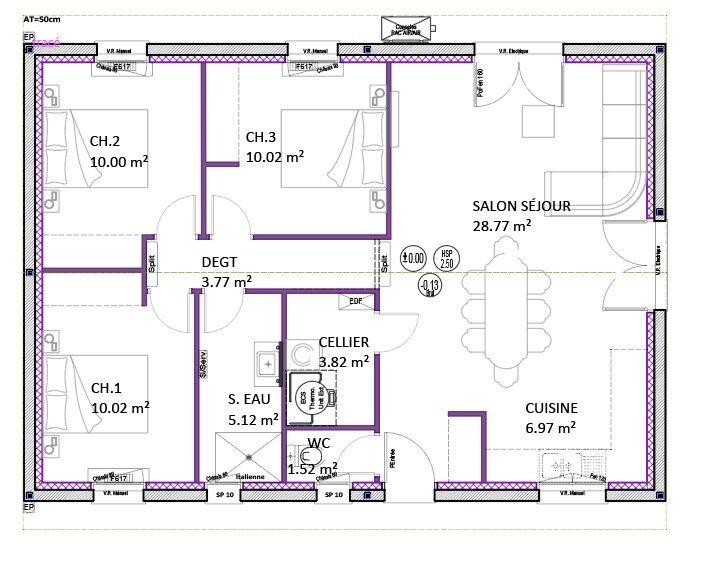 Maison - 80 m² - 4 pièces