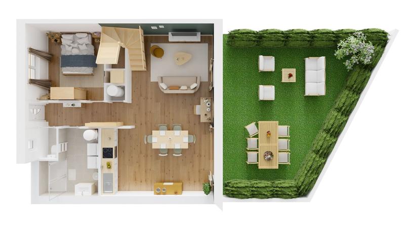 Maison - 95 m² - 4 pièces