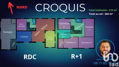 Maison - 210 m² - 7 pièces