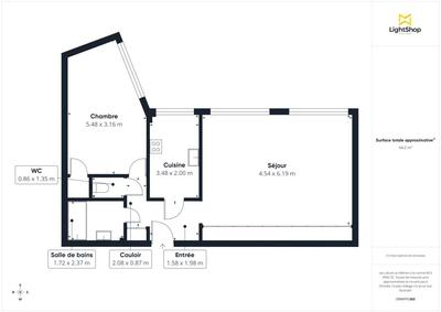 Appartement - 65 m² - 3 pièces