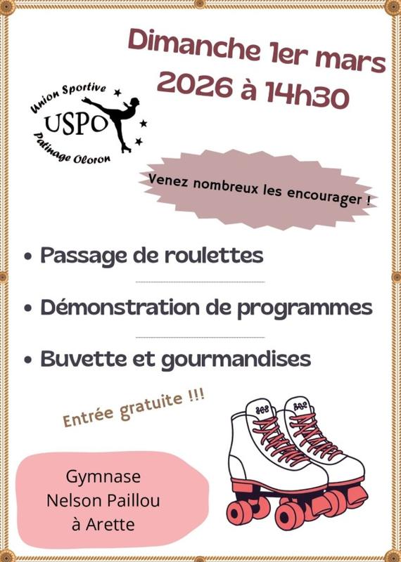 Passage de roulettes – Uspo Patinage Oloron