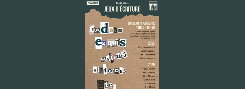 Atelier adulte : Jeux d'écriture