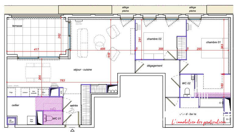 Appartement - 84 m² - 3 pièces