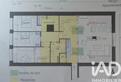 Appartement - 95 m² - 1 pièce