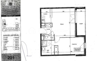 Appartement - 47 m² - 2 pièces