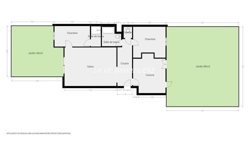 Appartement - 86 m² - 3 pièces