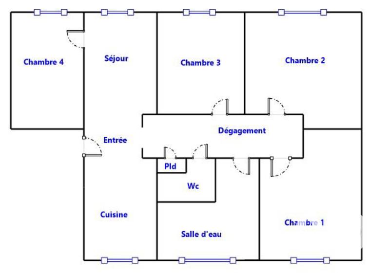 Appartement - 81 m² - 5 pièces