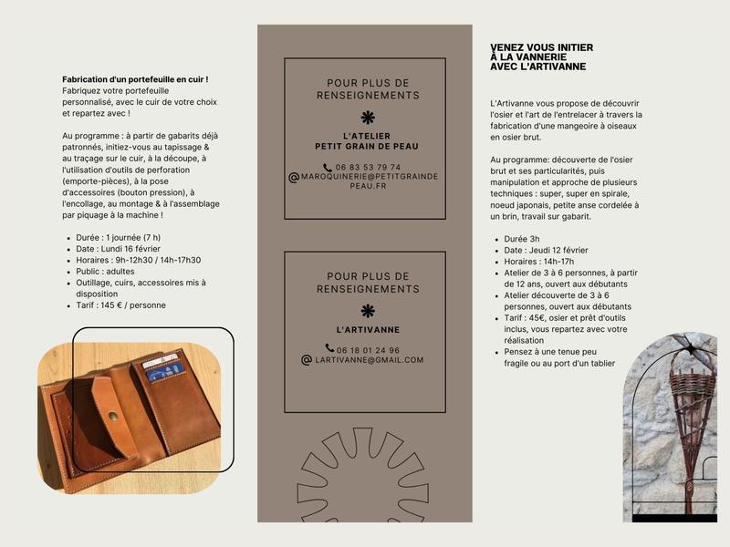 Stages artisanaux à la Manivelle Ô vents