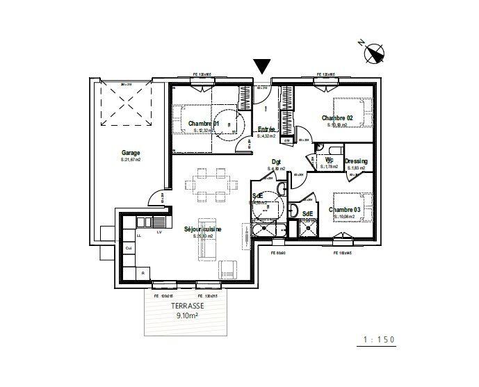 Maison - 82 m² - 4 pièces