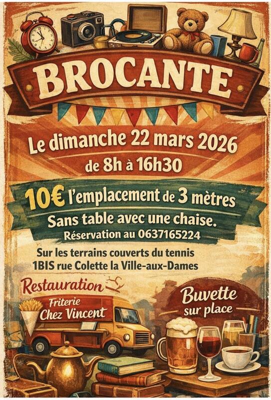 Vide grenier esvd tennis la ville aux dames