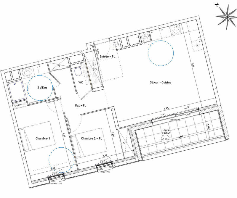 Appartement - 66 m² - 3 pièces
