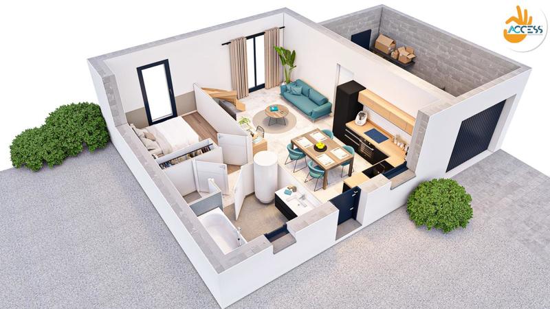 Maison - 64 m² - 5 pièces