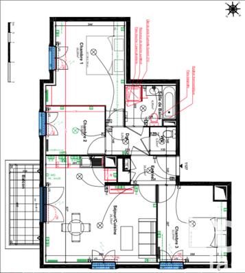 Appartement - 76 m² - 4 pièces