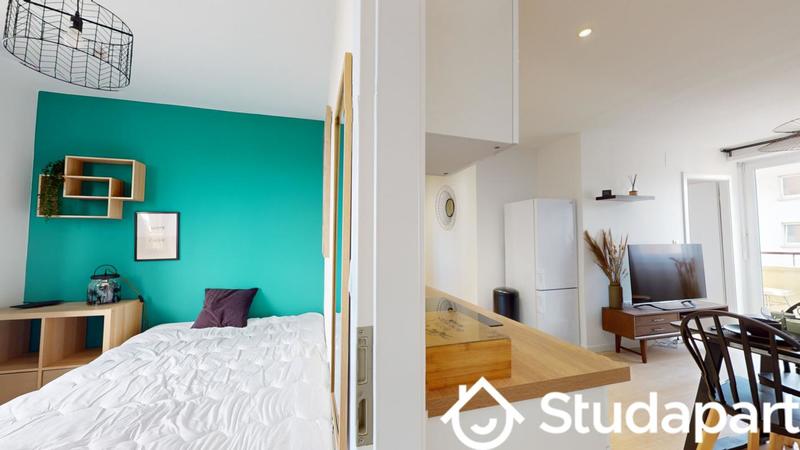 Chambre - 9 m² - 1 pièce