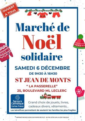 Marché de noël solidaire du secours catholique