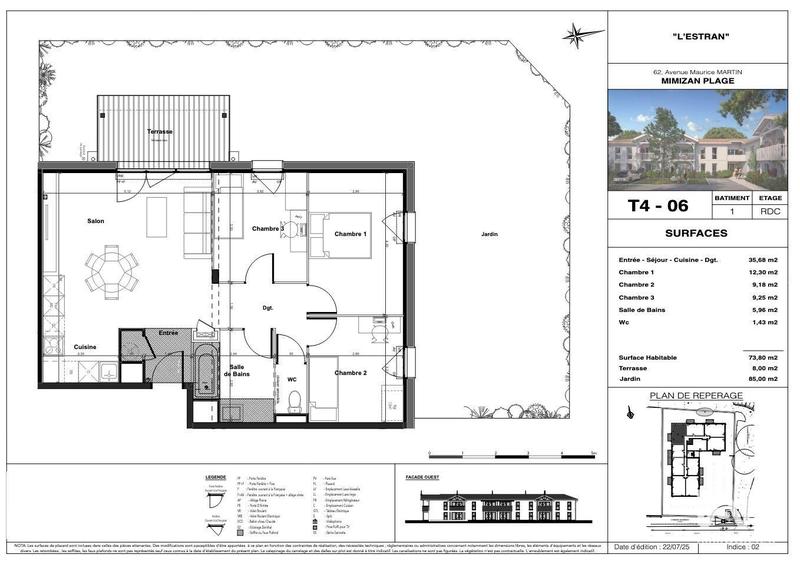 Appartement - 74 m² - 4 pièces